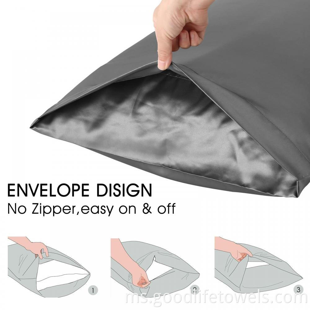 Satin Pillow Covers With Envelope Closure